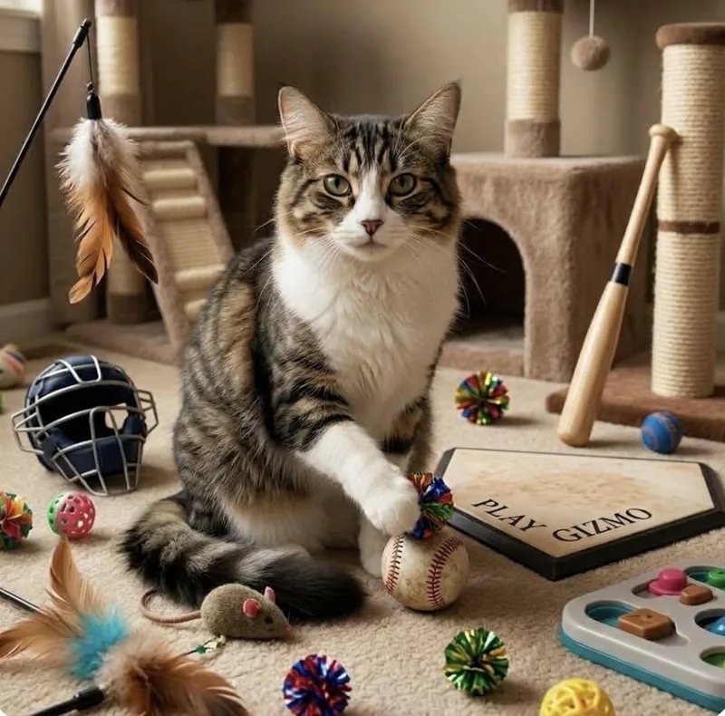 A young medium-sized male Domestic Medium Hair cat named Gizmo for adoption in Harvey, LA