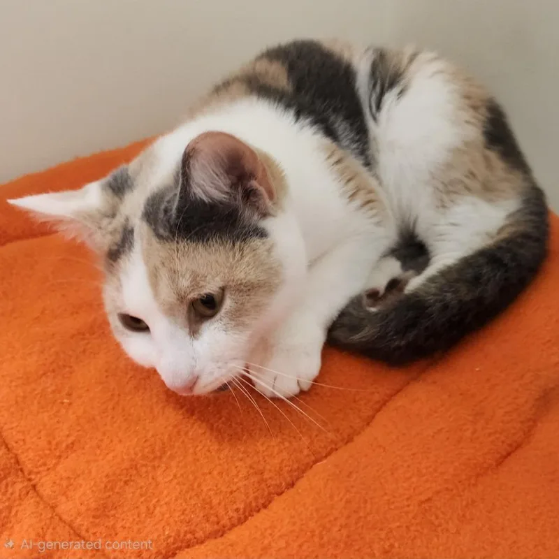 An adult large-sized female Domestic Short Hair cat named Callie for adoption in Cumming, GA