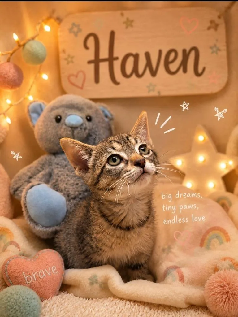 A baby small-sized male Domestic Short Hair cat named Haven for adoption in Washington Court House, OH