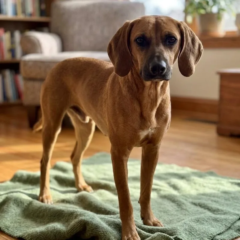 A baby medium-sized male Hound dog named Bert for adoption in Jefferson city, TN