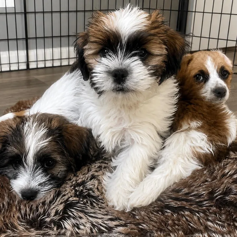 A baby small-sized male White / Cream Shih Tzu dog named Gonzo for adoption in Avon, OH