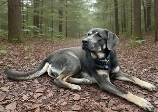 An adult large-sized female Gray / Blue / Silver Chocolate Labrador Retriever dog named Lady Sage for adoption in Blue Bell, PA