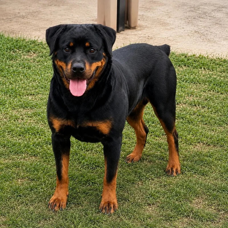 A young large-sized female Rottweiler dog named Lilly for adoption in Hillsborough, NJ