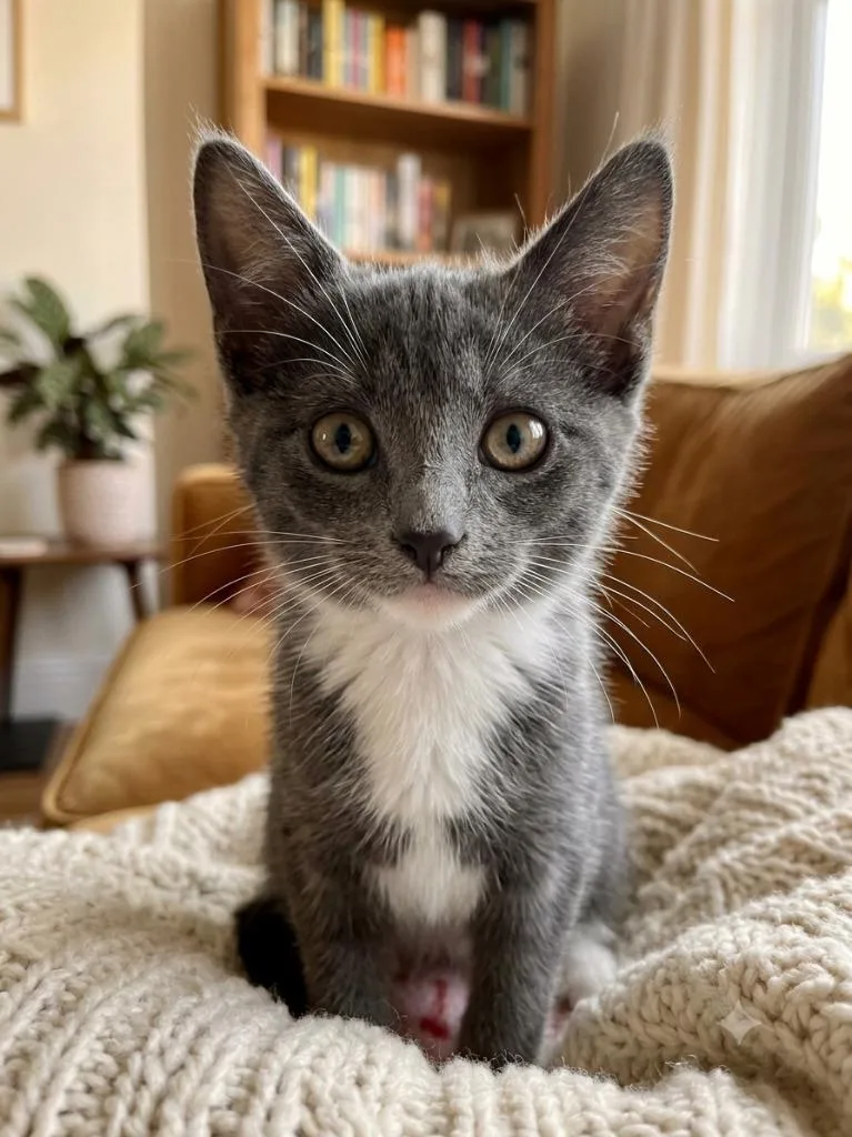 A baby small-sized male American Bobtail cat named Dante for adoption in St. Augustine, FL