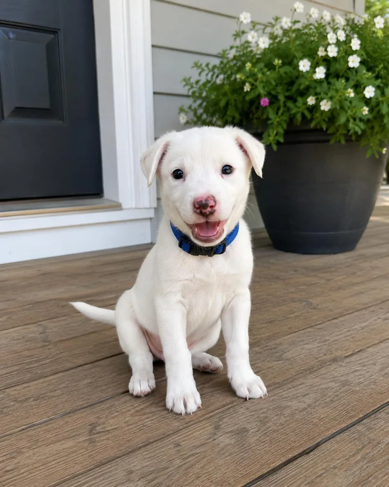 A baby medium-sized male Terrier dog named Koda for adoption in Liverpool, TX