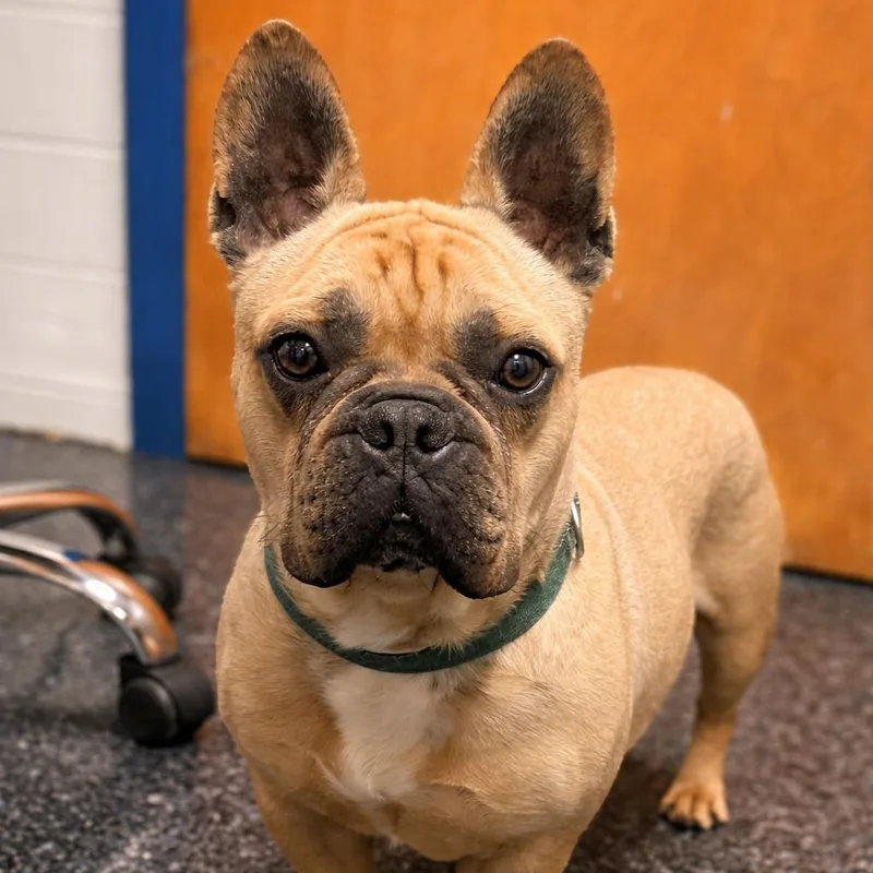 An adult medium-sized male Yellow / Tan / Blond / Fawn French Bulldog dog named Tanner for adoption in Columbus, OH