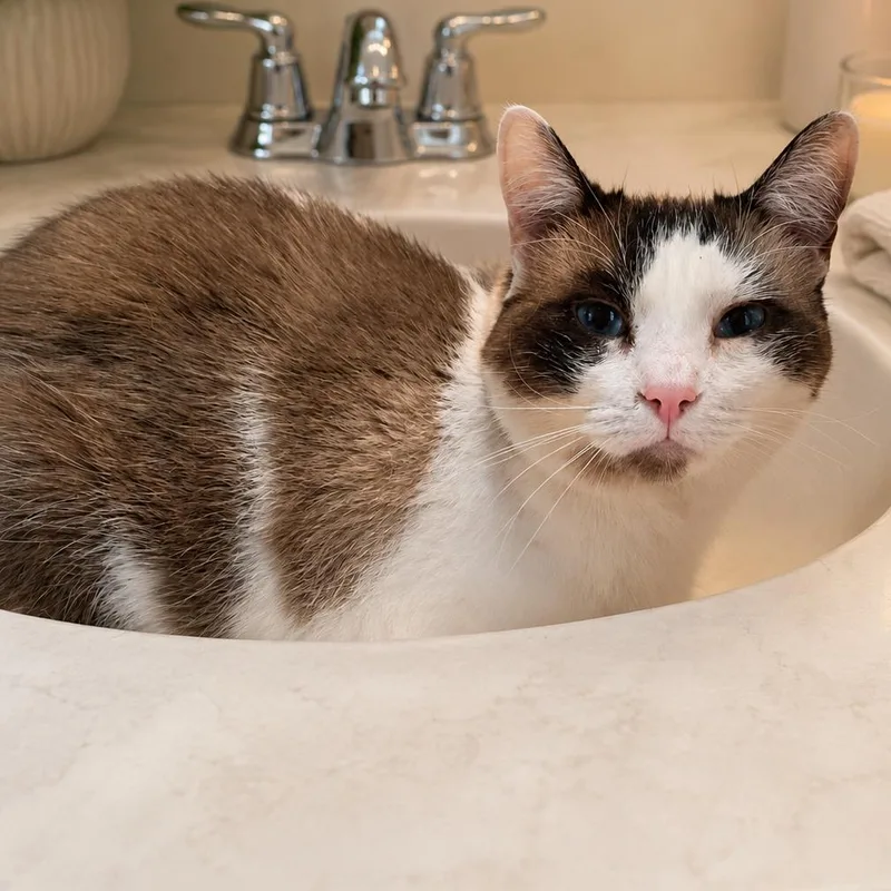 An adult small-sized female Siamese cat named Lola Bonded with Eloise for adoption in Woodstock, GA