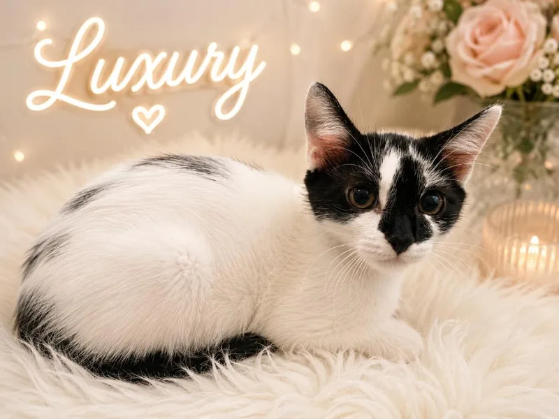 A baby large-sized female Domestic Short Hair cat named Luxury for adoption in Dalton, GA