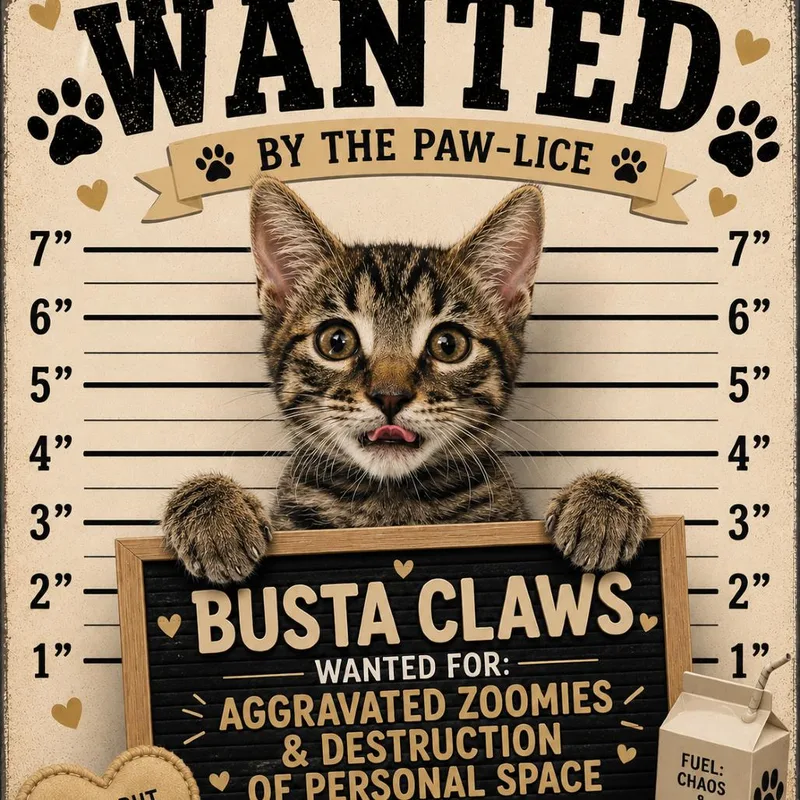A baby small-sized male Brown / Chocolate Domestic Short Hair cat named Busta Claws for adoption in Idaho Falls, ID