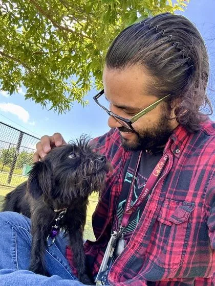 An adult small-sized female Black Mixed Breed dog named Oak & Pie for adoption in Wichita, KS