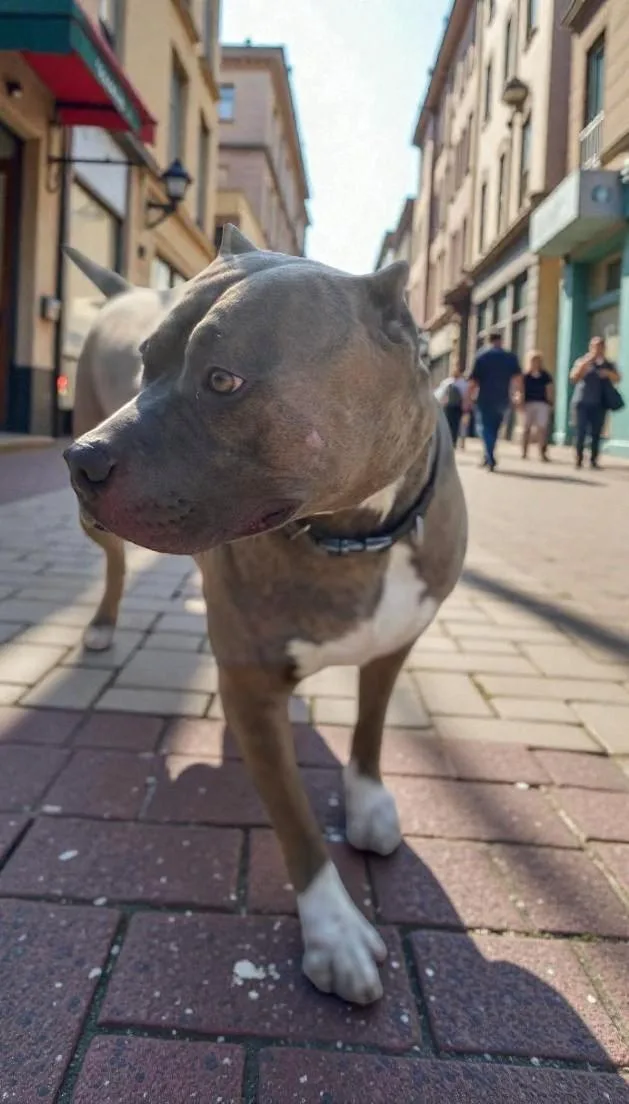 An adult large-sized male Pit Bull Terrier dog named Clyde for adoption in Ventura, CA