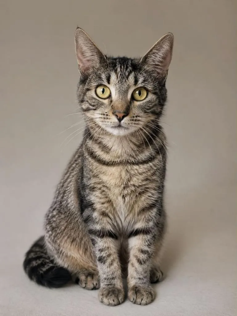 A young small-sized female Domestic Short Hair cat named Cuddles for adoption in Columbia, TN