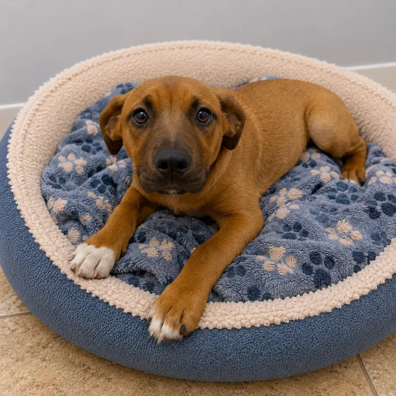A baby medium-sized female Red / Chestnut / Orange Mixed Breed dog named Sakonnet for adoption in Cranston, RI