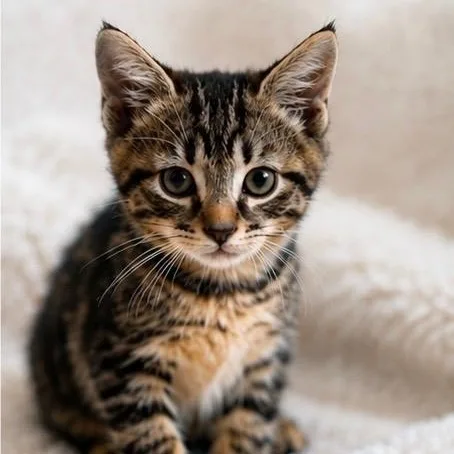 A baby medium-sized male Tabby (Brown / Chocolate) Domestic Short Hair cat named Pickles for adoption in Andersonville, TN