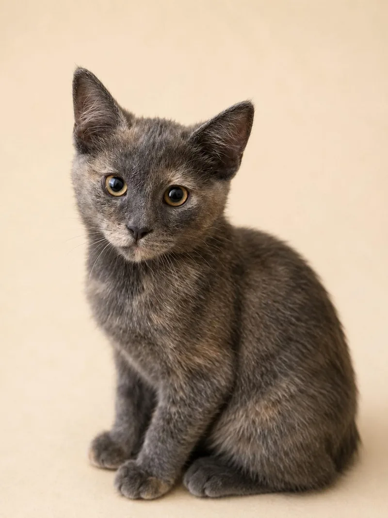 A baby small-sized female Domestic Short Hair cat named Fiona for adoption in Rio Linda, CA