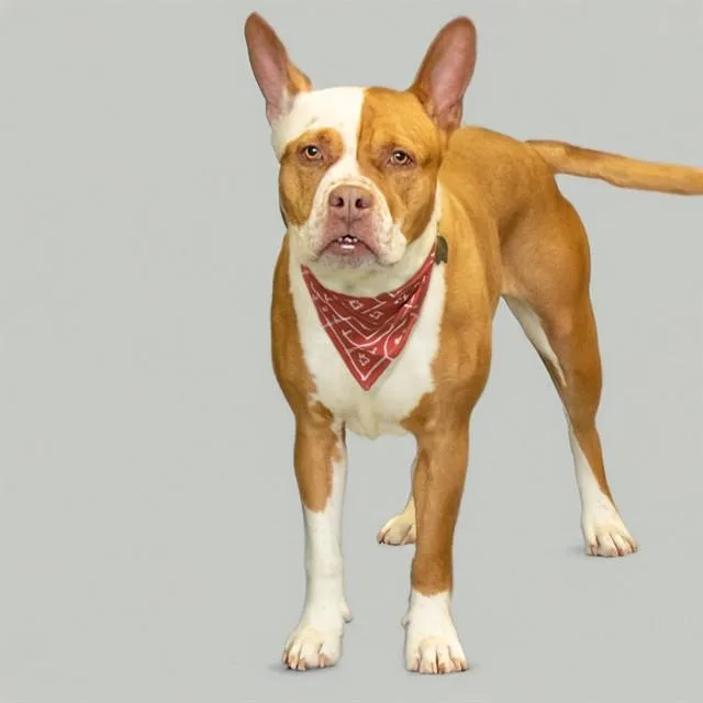 An adult large-sized female Pit Bull Terrier dog named Nadia for adoption in St. Louis, MO
