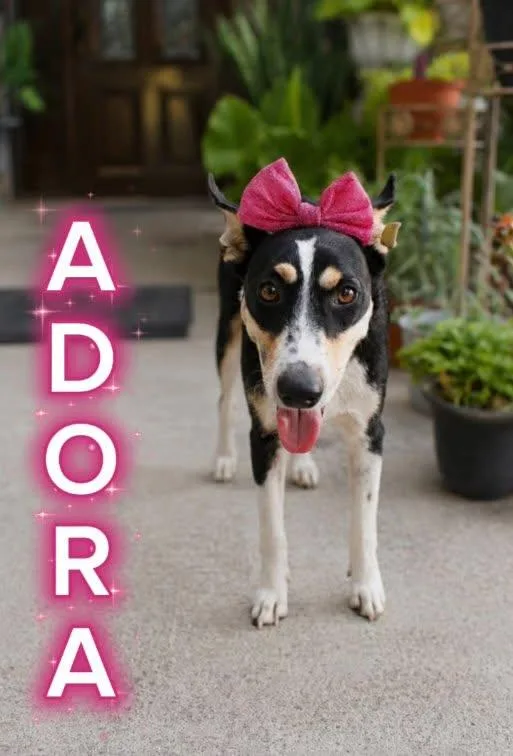 An adult medium-sized female Tricolor (Brown, Black, & White) Smooth Fox Terrier dog named Adora for adoption in Gregory, TX