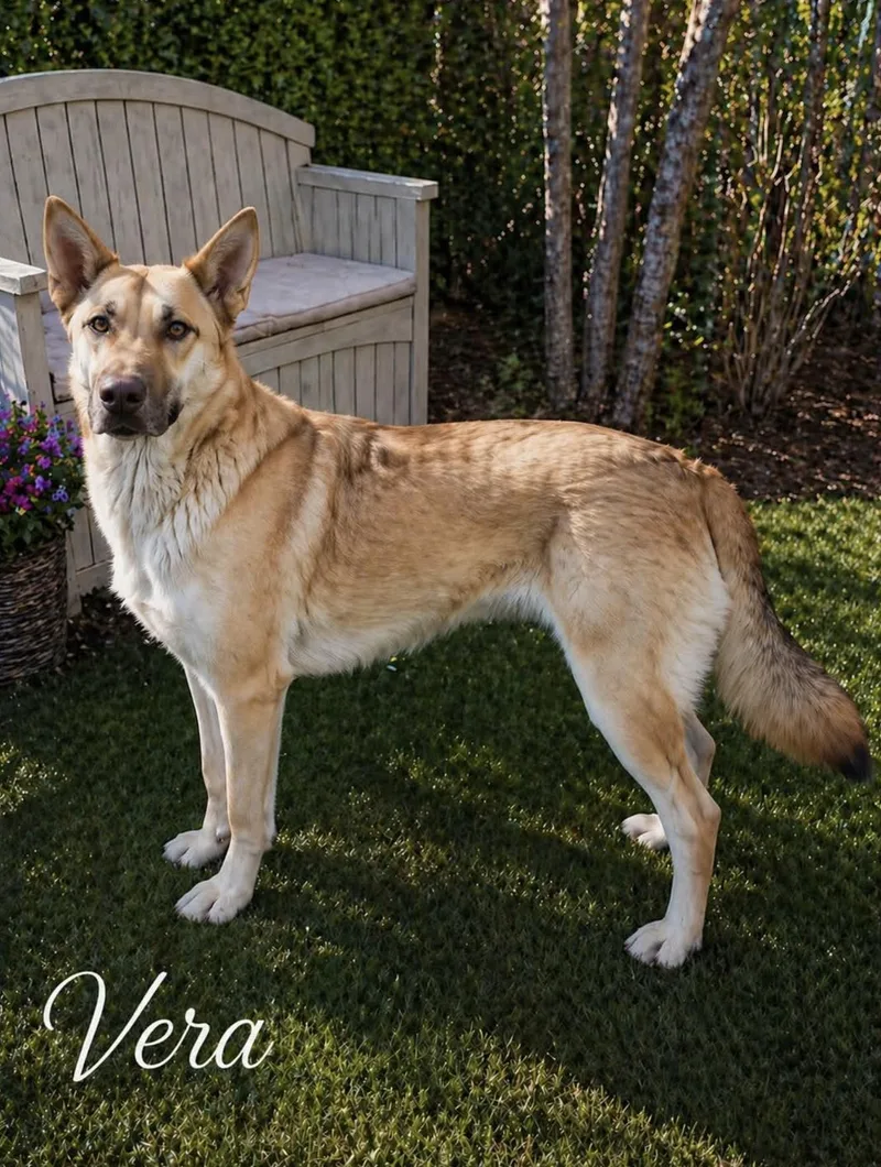 A young medium-sized female Husky dog named Vera for adoption in Allen, TX