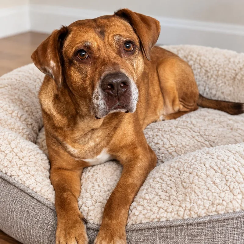 A senior large-sized female Mixed Breed dog named Roxi for adoption in House Springs, MO