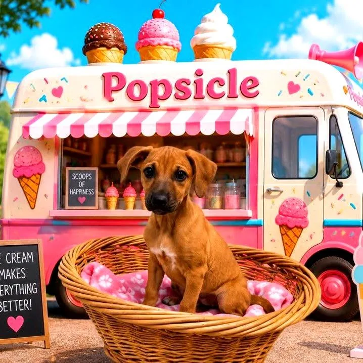 A baby medium-sized female Yellow / Tan / Blond / Fawn Mixed Breed dog named Popsicle for adoption in Joliet, IL