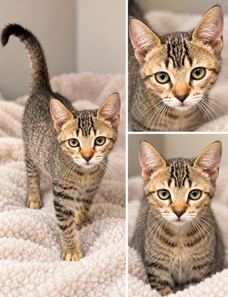 A baby medium-sized male Domestic Short Hair cat named Jaden for adoption in Kiln, MS