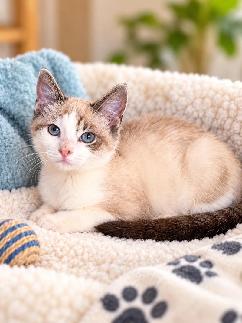 A baby medium-sized male Siamese cat named Murphy Napa for adoption in Napa, CA