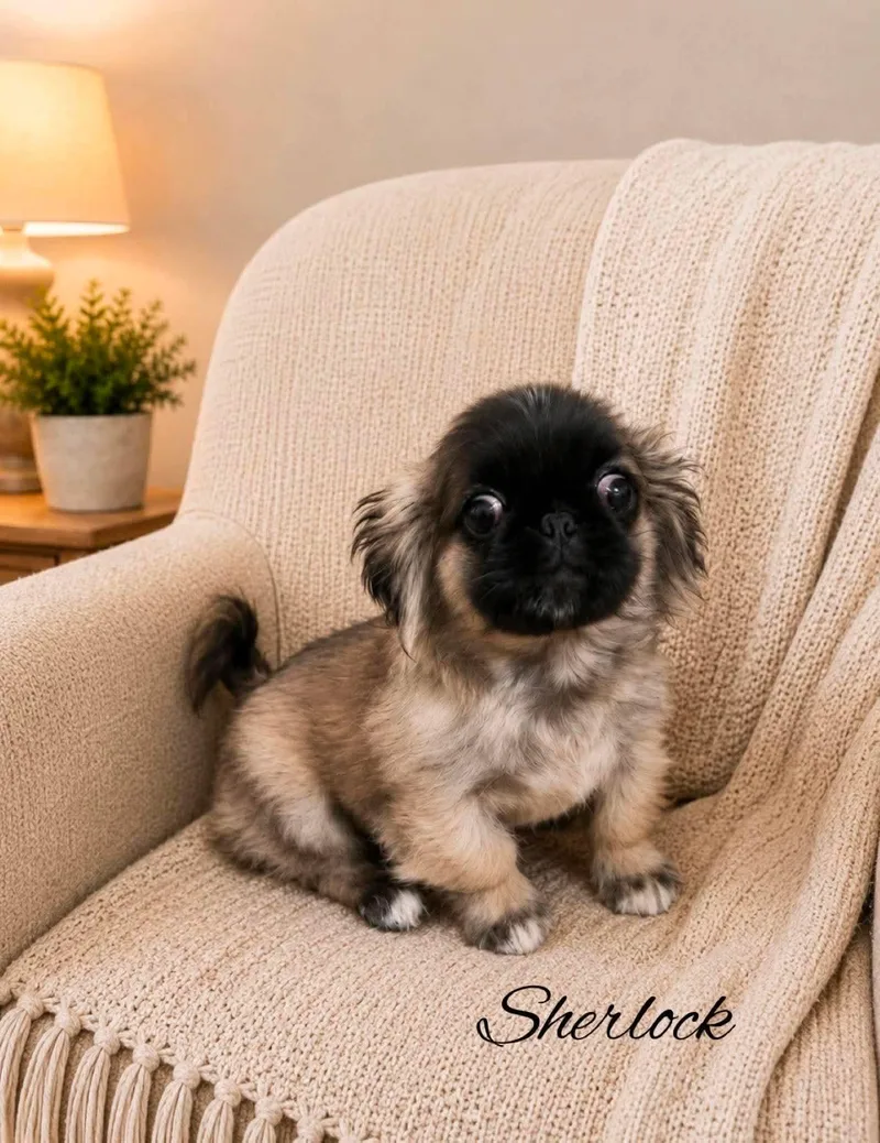 A baby small-sized male Pekingese dog named Sherlock JC in MS for adoption in Warwick, RI