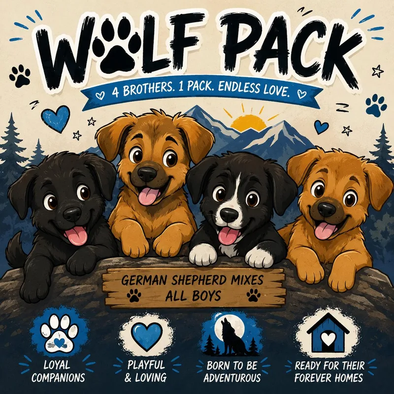 A baby large-sized male German Shepherd Dog dog named Wolf Pack Pups Coming for adoption in Port Saint Lucie, FL