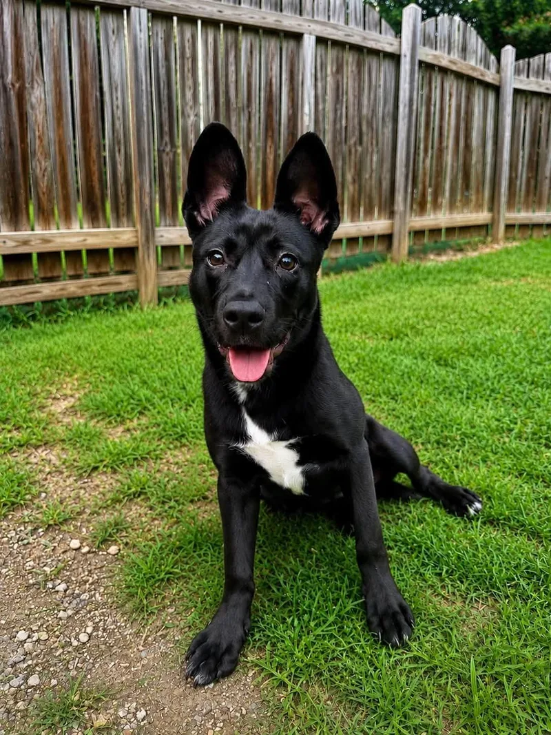 A young medium-sized male Black Belgian Shepherd / Laekenois dog named Shadow for adoption in Mount Holly, NJ