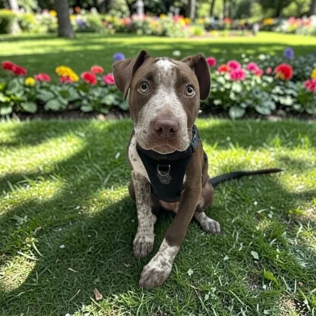 A baby medium-sized male Brown / Chocolate Mixed Breed dog named Duke for adoption in Elyria, OH