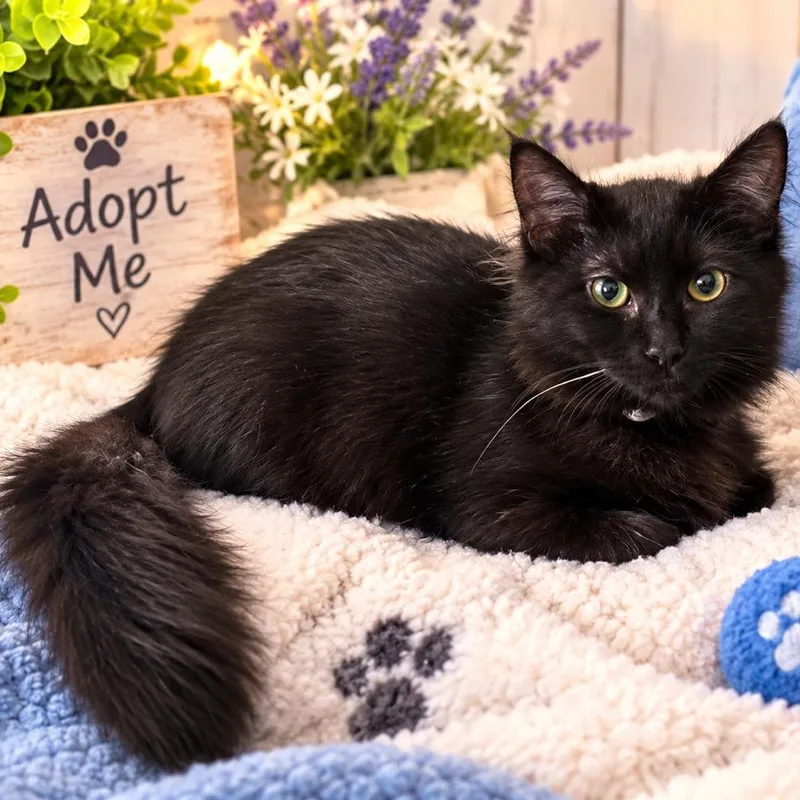 A baby medium-sized female Domestic Medium Hair cat named Melody for adoption in Richmond, VA