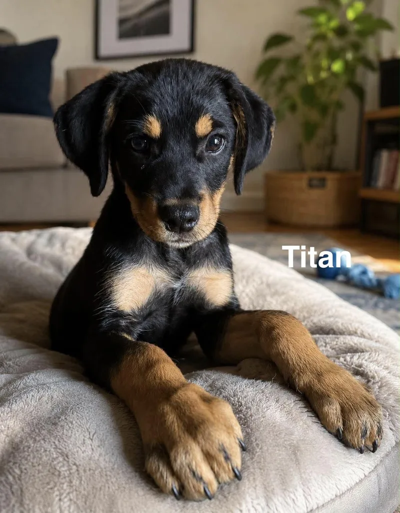 A baby medium-sized male Mixed Breed dog named Titan for adoption in Mobile, AL