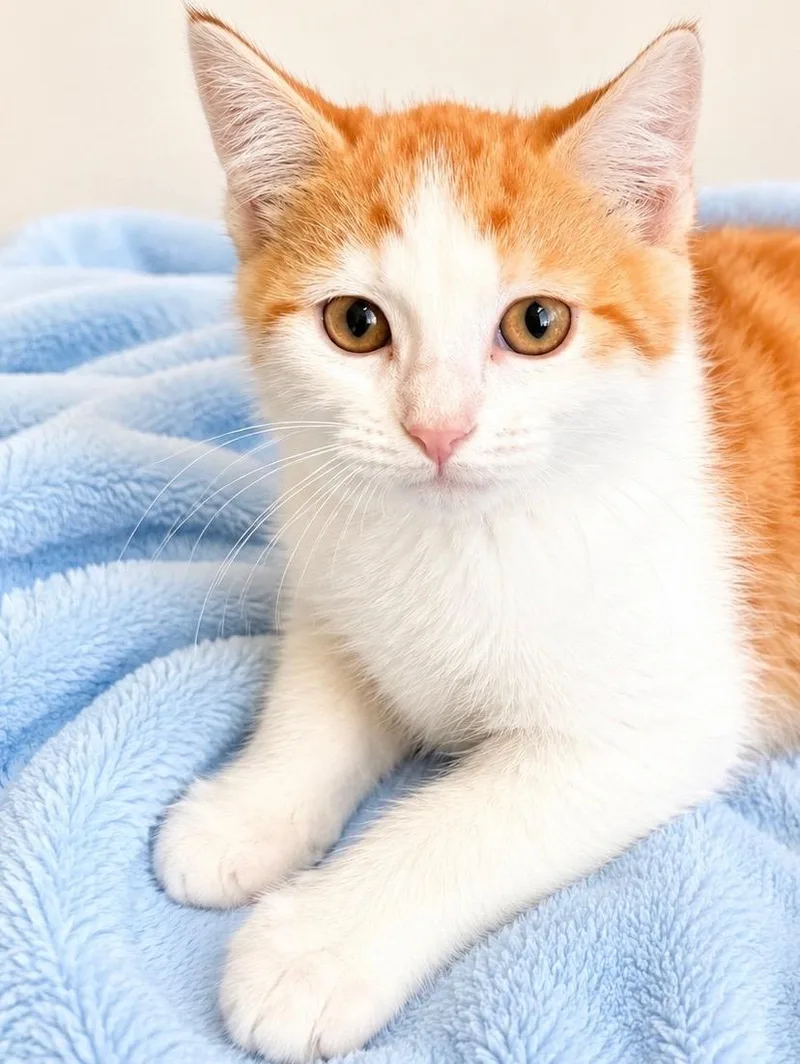 A baby medium-sized male Tabby (Orange / Red) Domestic Short Hair cat named Orange for adoption in Greensboro, NC