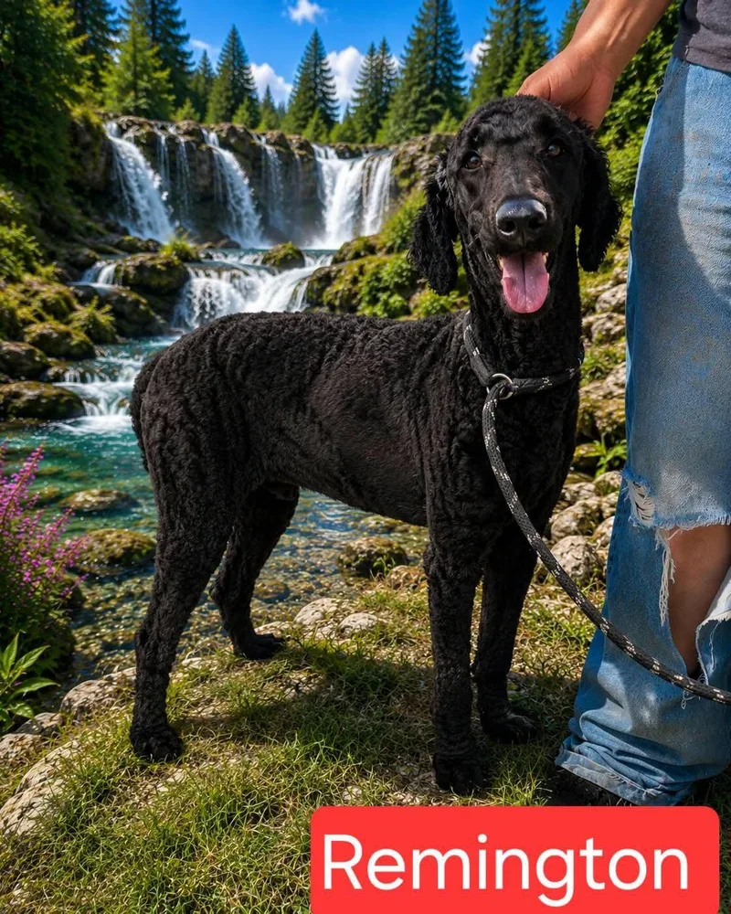 A young medium-sized male Poodle dog named Remington for adoption in Fort Worth, TX