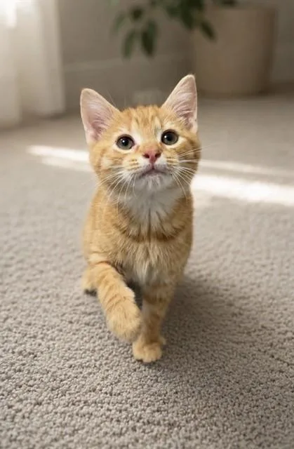 A baby small-sized male Domestic Short Hair cat named Garfield for adoption in Statesville, NC