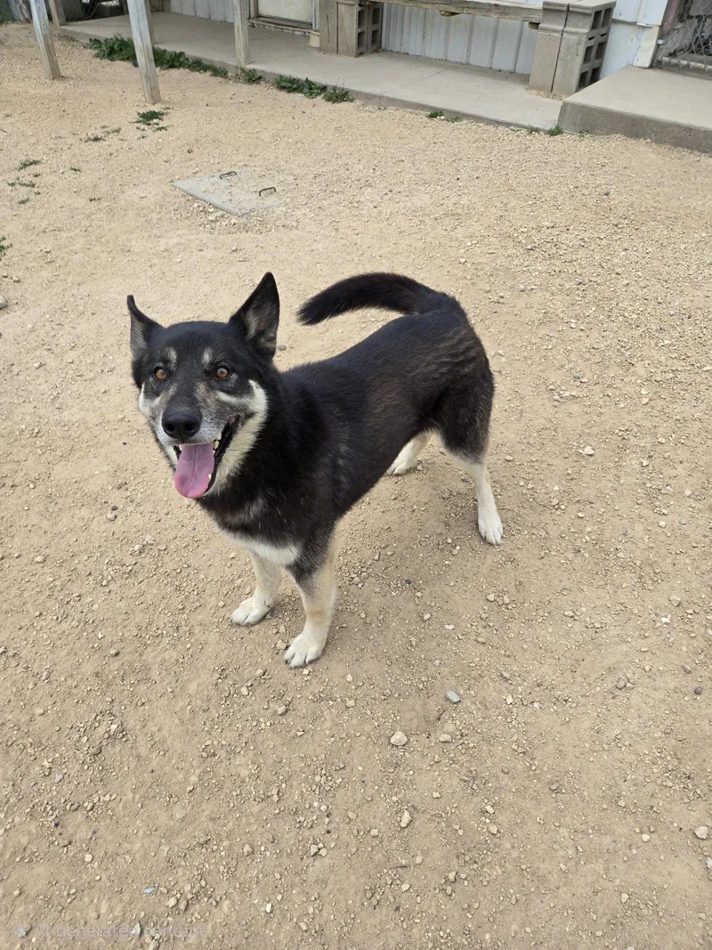 An adult large-sized male Husky dog named Gus for adoption in Maquoketa, IA