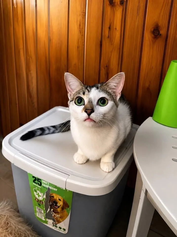 A baby medium-sized female Domestic Short Hair cat named Seven for adoption in Akron, OH