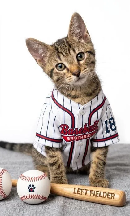 A baby small-sized male Domestic Short Hair cat named Yastrzemski for adoption in Cumming, GA