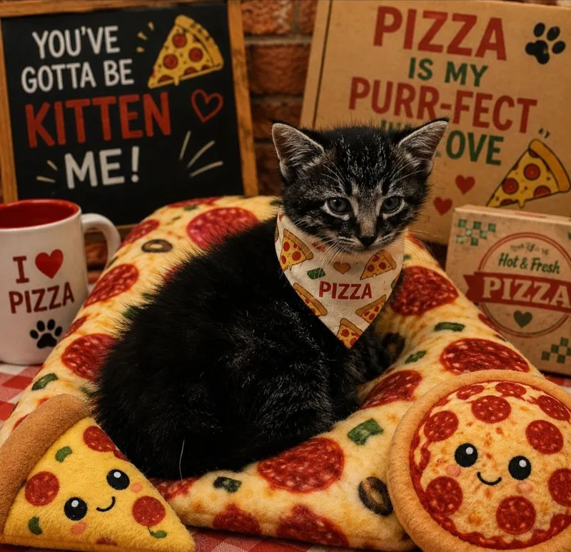 A baby small-sized male Domestic Short Hair cat named Pepperoni for adoption in Washington Court House, OH