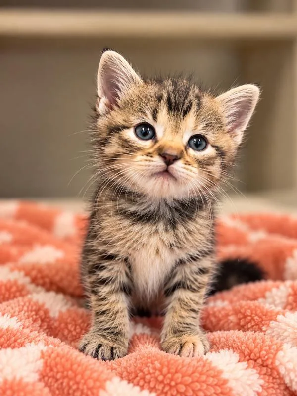 A baby small-sized female Domestic Short Hair cat named Betty for adoption in Lafayette, LA