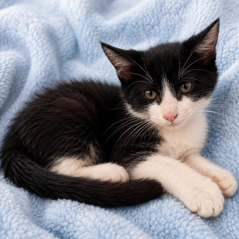 A baby small-sized male Domestic Short Hair cat named Cozmo for adoption in Tucson, AZ