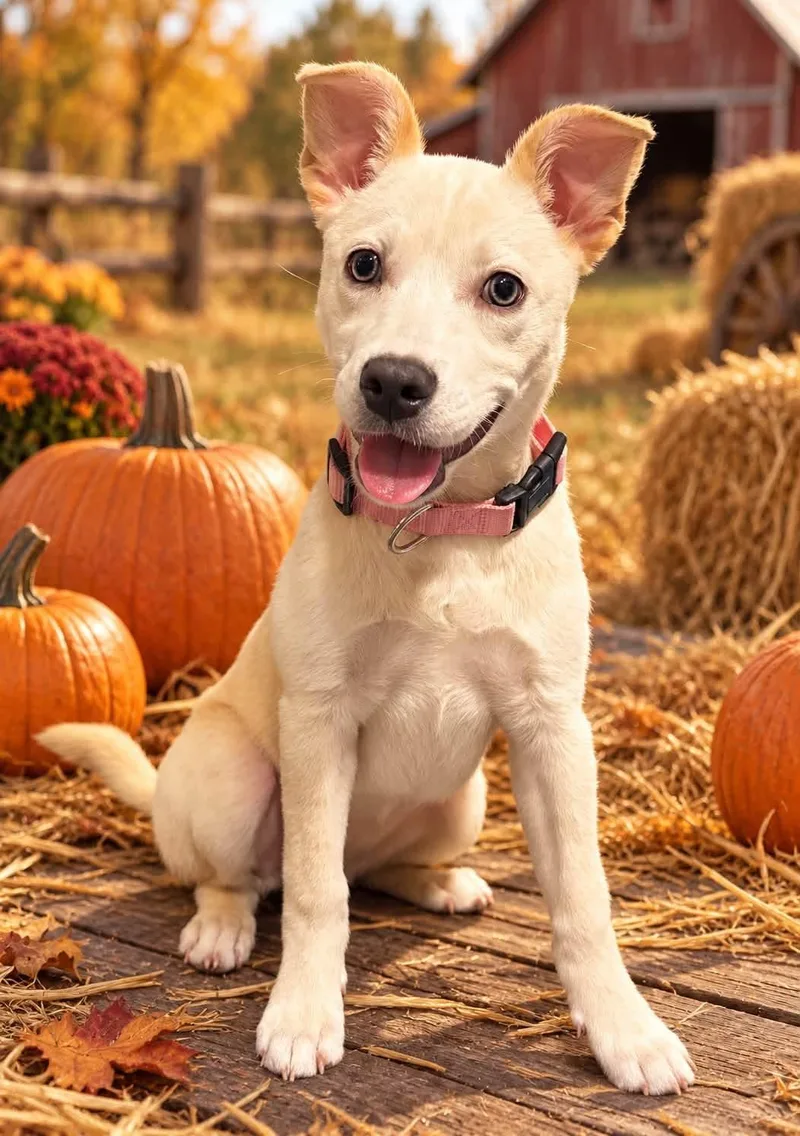 A baby medium-sized female Terrier dog named Marnie for adoption in Walker, LA