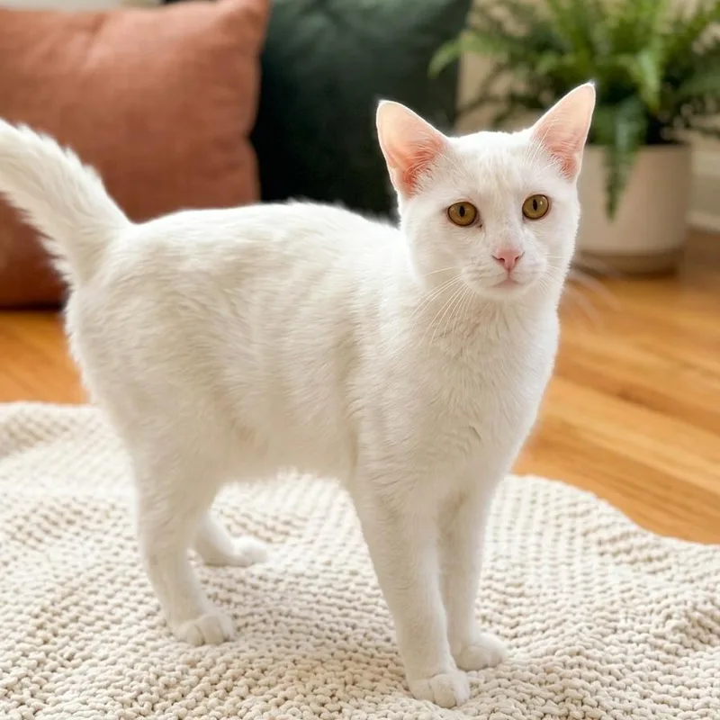 A young small-sized male White Domestic Short Hair cat named Zero for adoption in Pasadena , MD