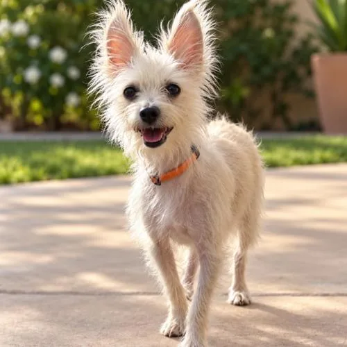 A young small-sized female Yorkshire Terrier dog named Mom Pixie for adoption in Coachella, CA