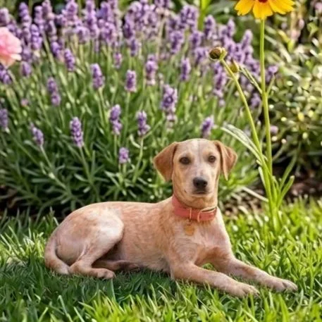 A young small-sized female Yellow / Tan / Blond / Fawn Australian Cattle Dog / Blue Heeler dog named Pita for adoption in Gilbert, AZ
