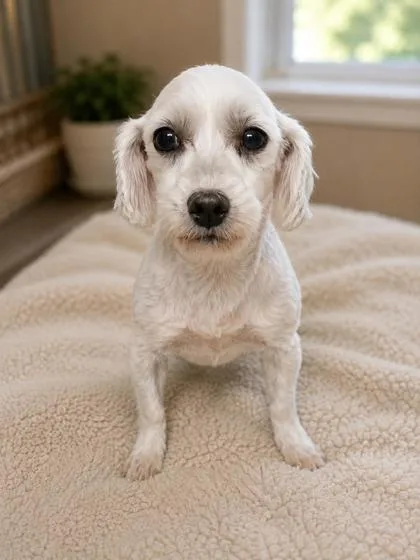 A senior small-sized male Maltese dog named Enzo for adoption in Kinzers , PA