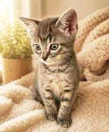 A baby medium-sized male Tabby (Gray / Blue / Silver) Domestic Short Hair cat named Vincent for adoption in Portsmouth, OH