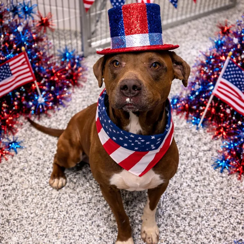 An adult large-sized male Brown / Chocolate Pit Bull Terrier dog named Ghirardelli for adoption in Morganton, NC