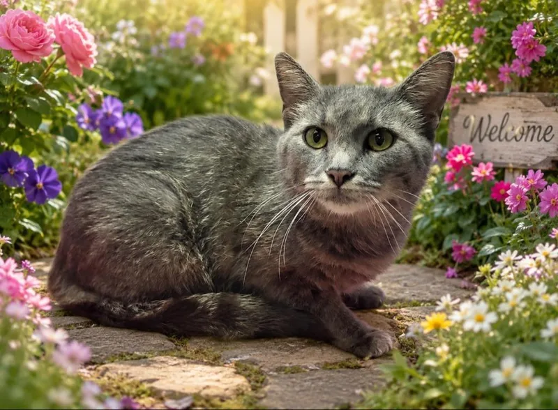 An adult large-sized female Domestic Medium Hair cat named Parsley for adoption in Washington Court House, OH