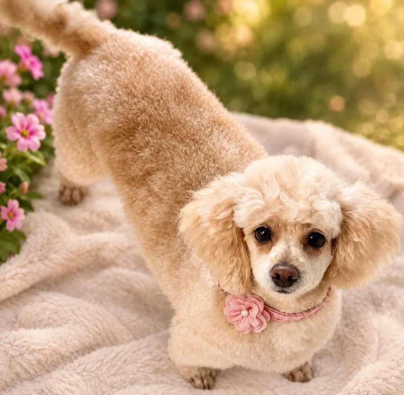 An adult small-sized female Poodle (Toy) dog named Puff Puff Girl for adoption in Fort Myers Beach, FL